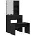 Set Tavolo da Trucco con cassetto Rovere nero 60 x 40 x 140 cm - Foto miniatura 1