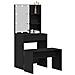 Set Tavolo da Trucco con cassetto Rovere nero 60 x 40 x 140 cm - Foto miniatura 3