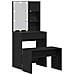 Set Tavolo da Trucco con cassetto Rovere nero 60 x 40 x 140 cm - Foto miniatura 4