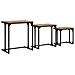 Tavolo da caffè nesting 3 pcs rovere artigianale - Foto miniatura 1