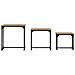 Tavolo da caffè nesting 3 pcs rovere artigianale - Foto miniatura 6