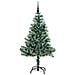 Albero di Natale Artificiale Imbiancato con Luci LED 150 cm - Foto miniatura 4