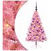 Albero di Natale artificiale con luci integrate Rosa 120 cm PVC - Foto miniatura 1