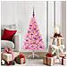 Albero di Natale artificiale con luci integrate Rosa 120 cm PVC - Foto miniatura 2