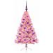 Albero di Natale artificiale con luci integrate Rosa 120 cm PVC - Foto miniatura 3