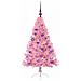 Albero di Natale artificiale con luci integrate Rosa 120 cm PVC - Foto miniatura 4