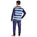 Pigiama Da Uomo A Maniche Lunghe In Velluto Mu3 - Foto miniatura 2