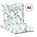 Cuscino per Sedia Lowback 6 pcs Bianco 100 x 50 x 7 cm Oxford - Foto miniatura 4