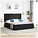 Letto con luci a strisce a LED Nero 200 x 200 cm Velluto - Foto miniatura 2