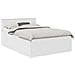 Struttura del letto Bianco 150 x 200 cm Legno multistrato - Foto miniatura 1
