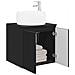 Mobile Lavabo da Parete Nero 49,5 x 44,5 x 66 cm - Foto miniatura 2