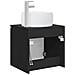 Mobile Lavabo da Parete Nero 49,5 x 44,5 x 66 cm - Foto miniatura 4