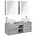 Set di mobili per il bagno 5 pcs Sonoma grigio - Foto miniatura 1
