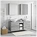 Set di mobili per il bagno 5 pcs Sonoma grigio - Foto miniatura 2