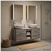 Set di mobili per il bagno 5 pcs Sonoma grigio - Foto miniatura 4