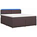 Letto box spring con materasso Marrone Scuro 140 x 200 cm - Foto miniatura 1