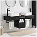 Set di mobili per il bagno 3 pz Nero Legno ingegnerizzato - Foto miniatura 7