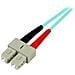 Cavo patch duplex LSZH fibra multimod. 50/125 2 m 10 Gb Aqua LC-SC - Foto miniatura 3
