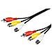 Cavo Audio Video 3 Connettori Rca Maschio / Maschio (2Xaudio 1Xvideo) Mt. 2 - Foto miniatura 1