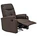 Poltrona Reclinabile Marrone Per Interno Salotto Sala Da Pranzo Camera Per Anziani - Foto miniatura 4