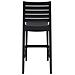 Sgabello Bar Ares in Polipropilene I Sgabello Impilabile con Schienale I Sgabello Outdoor H75 CMI Sgabello Cucina Bancone Resistente Nero - Foto miniatura 4