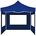 Gazebo Professionale Pieghevole Alluminio Con Pareti 2x2m Blu - Foto miniatura 5