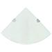 Scaffali Angolari 2 Pz Supporti Cromati E Vetro Bianco 35x35 Cm - Foto miniatura 1