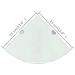Scaffali Angolari 2 Pz Supporti Cromati E Vetro Bianco 35x35 Cm - Foto miniatura 7