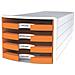 Cassettiera Impuls In Polistirolo Con 4 Cassetti Aperti Arancione 1013-51 - Foto miniatura 1
