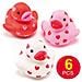 Anatre Af217 Mini Cuore Galleggiante In Gomma (confezione Da 6) Perfetto Favore Di Partito Bag Filler Per I Bambini Assortiti - Foto miniatura 1