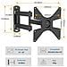 Tv Wall Bracket Girelle Tilt Estende Ruota Tv Wall Mount Per 10-40 Televisori Pollici Fino A 20kg Max Vesa 200x200mm - Foto miniatura 2