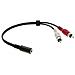 C-A35F / 2RAM-1 3.5mm 2 x RCA Nero cavo di interfaccia e adattatore - Foto miniatura 1