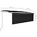 Tenda Automatica Parasole Led Sensore Vento 4,5x3m Antracite - Foto miniatura 8