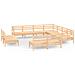 Set Salotto da Giardino 11 pz in Legno Massello di Pino - Foto miniatura 2