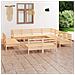 Set Salotto da Giardino 11 pz in Legno Massello di Pino - Foto miniatura 1