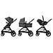 Passeggino Combinato 3 In 1 Zelia S Isize 4 Ruote Con Cosi Cabriofix Isize E Accessori Dark Grey - Foto miniatura 1