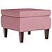 Poggiapiedi con Gambe in Legno Rosa in Velluto - Foto miniatura 2