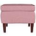 Poggiapiedi con Gambe in Legno Rosa in Velluto - Foto miniatura 5