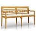 Panchina Batavia Con Cuscino Crema 150 Cm Legno Massello Teak - Foto miniatura 2