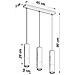 Lampada A Sospensione In Metallo Loopez 3l Rame 900x60x450 Mm Metallo - Foto miniatura 5
