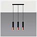 Lampada A Sospensione In Metallo Loopez 3l Rame 900x60x450 Mm Metallo - Foto miniatura 1