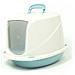 Lettiera Toilette Per Gatti Con Coperchio E Sportello 45x36x32,5cm Mod 700098 Azzurro - Foto miniatura 1