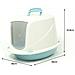 Lettiera Toilette Per Gatti Con Coperchio E Sportello 45x36x32,5cm Mod 700098 Azzurro - Foto miniatura 4