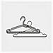 Aluminium Clothes Hangers Set - 4pcs. - Black - Foto miniatura 1