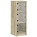 Credenza Con Ante In Vetro Rovere Sonoma 35x37x109 Cm - Foto miniatura 2