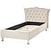 Letto Singolo Velluto Beige 90 X 200 Metz - Foto miniatura 7