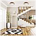 Lampada A Soffitto Eveline - Marrone - Legno, Vetro - 37x37x8 Cm - Foto miniatura 3