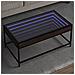 Tavolino Da Salotto Con Led Infinity Rovere Marrone 90x50x41 Cm - Foto miniatura 1