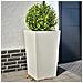 Fioriere da Giardino 2 pz Bianche 45x45x75 cm in Acciaio - Foto miniatura 9