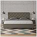 Letto Contenitore Imbottito 180x210 Similpelle Cappuccino Priya - Foto miniatura 3